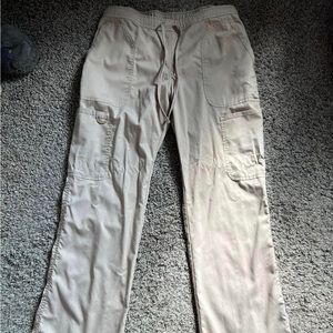 Cherokee Brand Scrub Bottoms, Size Medium, Tan Color